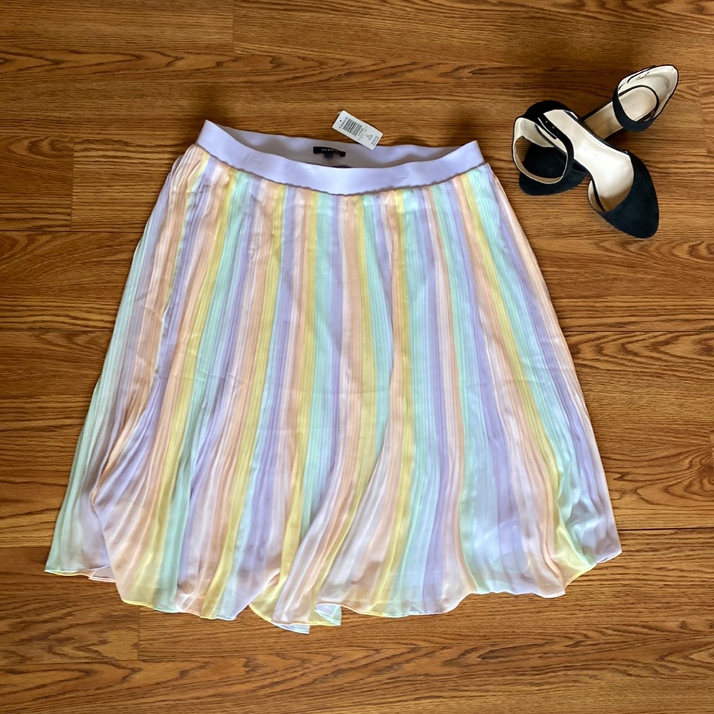 Torrid size 2 (2xl) pastel rainbow midi skirt